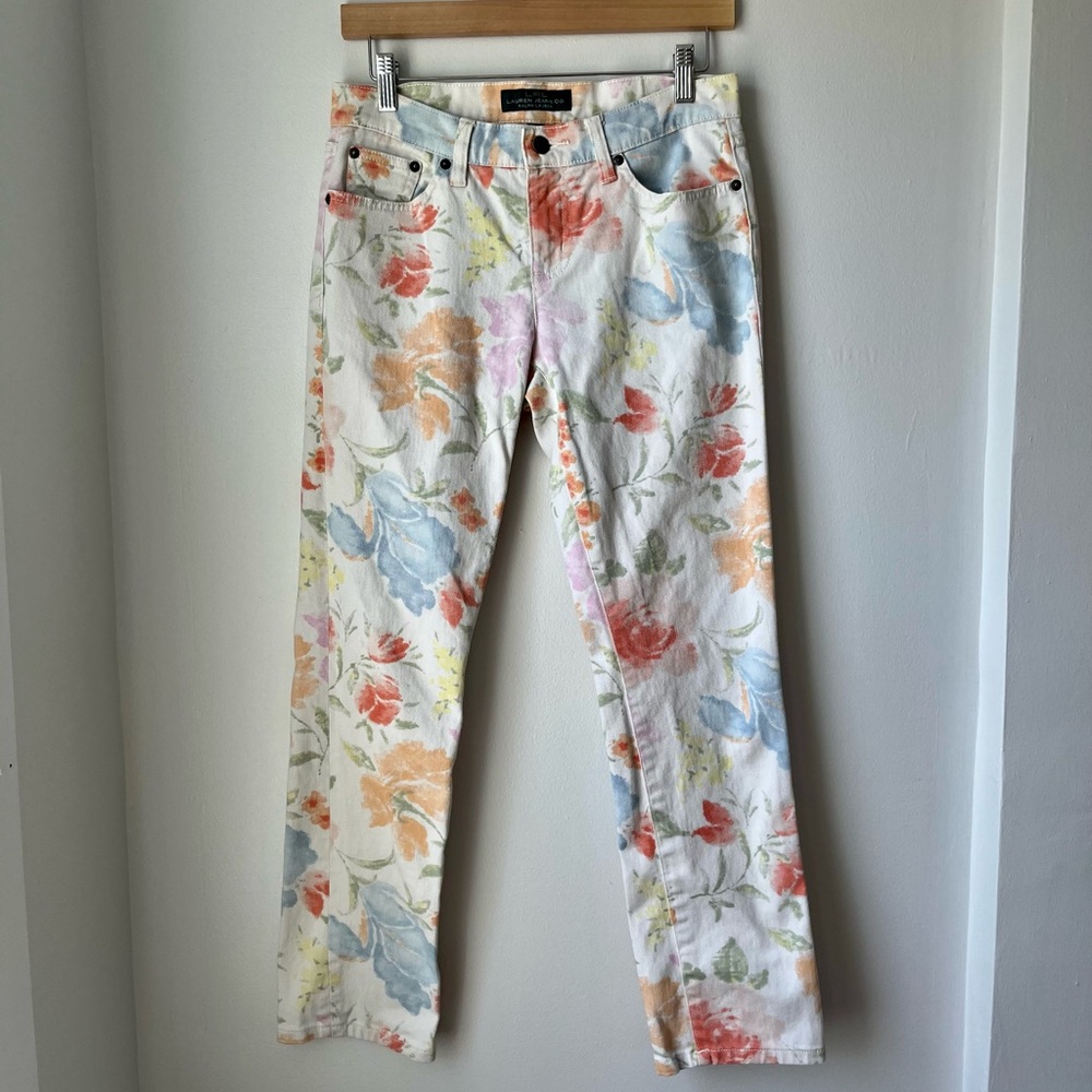 Women’s Lauren Ralph Lauren Floral Jeans Size 4